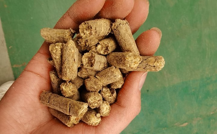 秸稈飼料顆粒機(jī)提高秸稈利用率，飼料顆粒機(jī)是以玉米、豆粕、秸稈、草、稻殼等為原料，通過粉碎原料后直接壓制成顆粒的飼料加工機(jī)械。